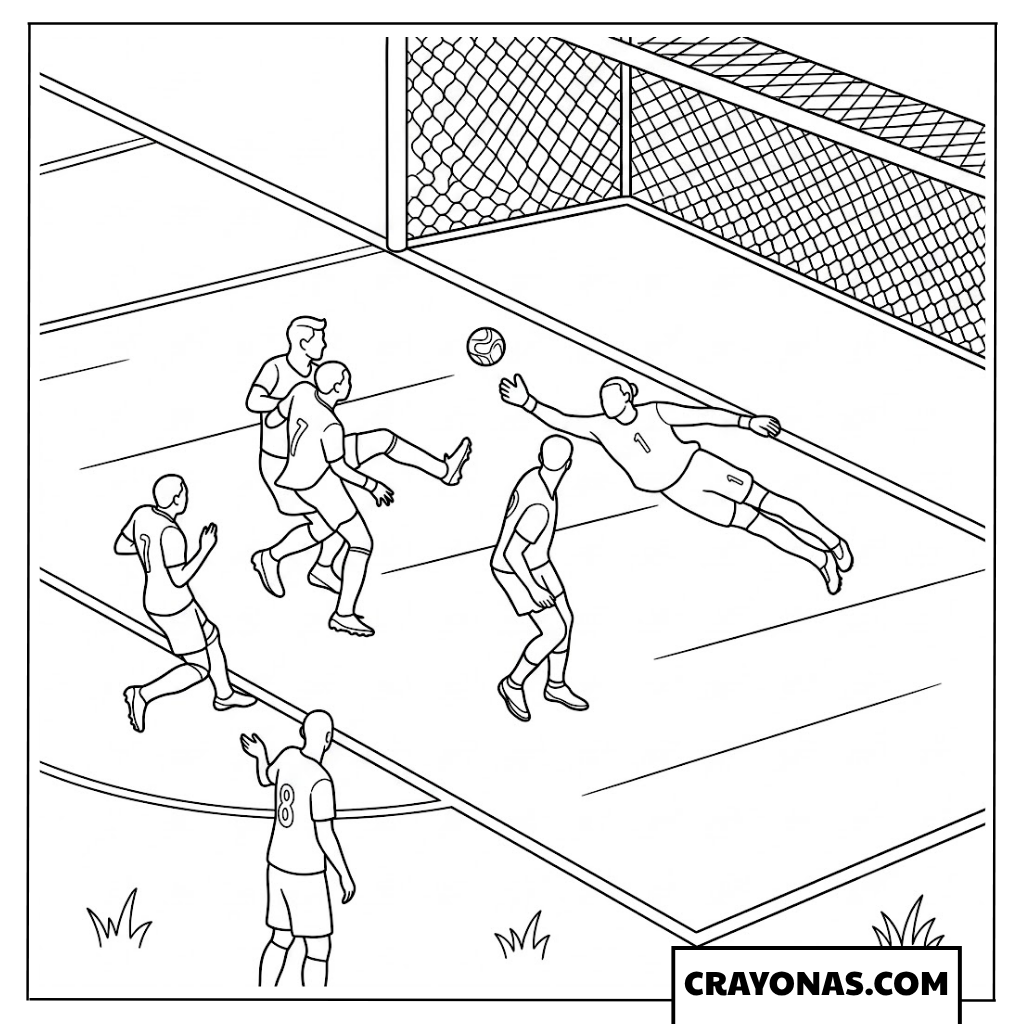 Orjan Nyland Diving Save vs Ismaila Sarr Coloring Page