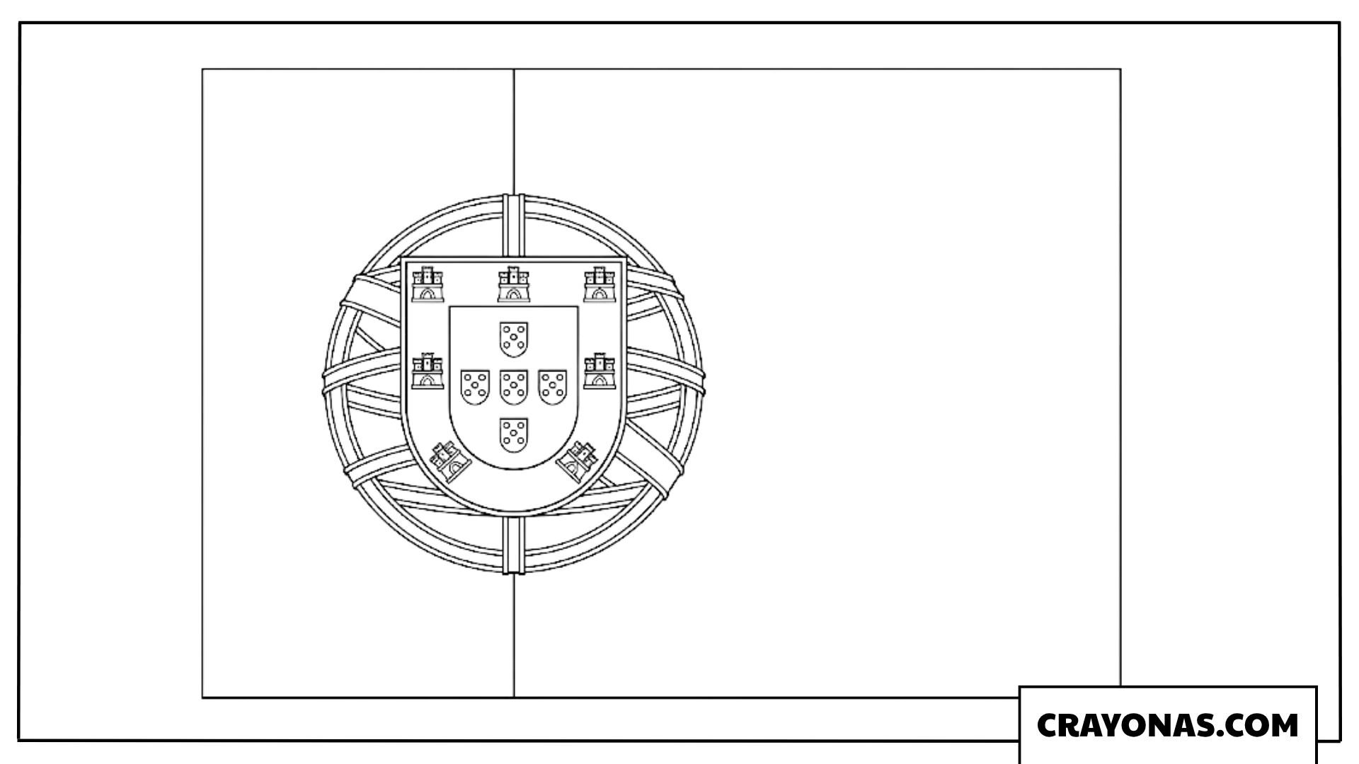 Portugal Flag Coloring Page