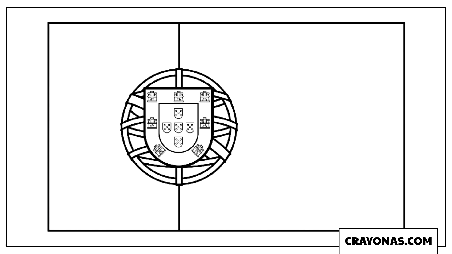 Portugal Flag World Cup 2026 Coloring Page