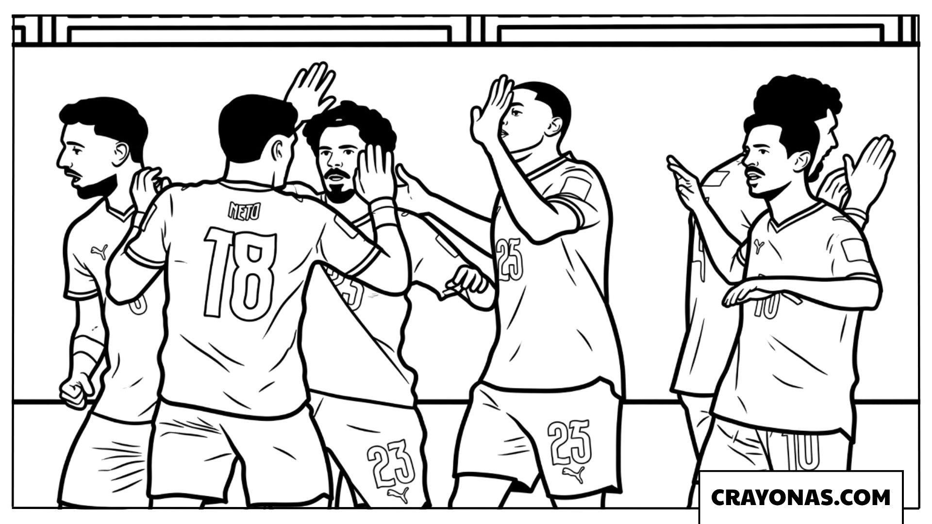 Portugal Goal Celebration Coloring Page