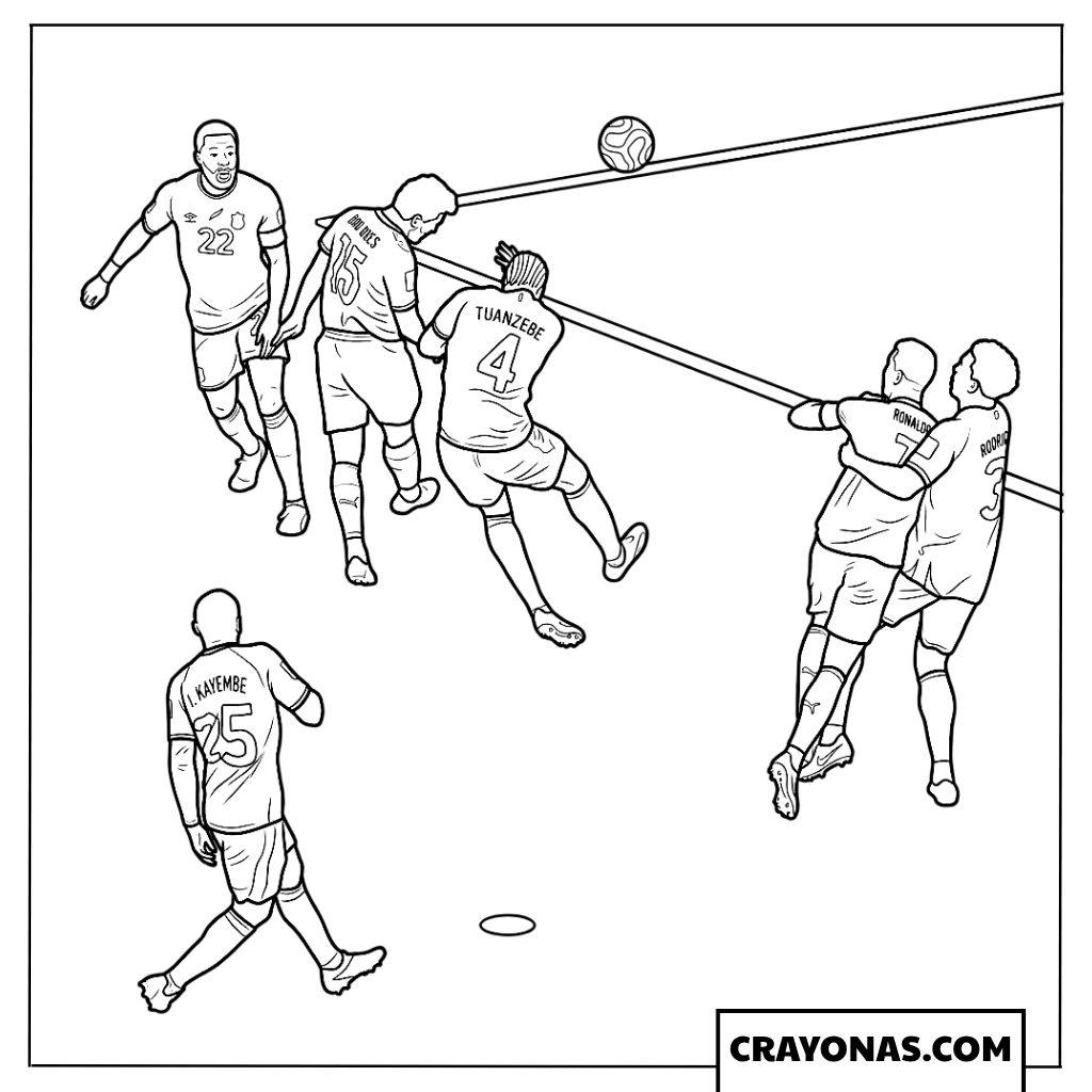 Portugal Goal Scoring Coloring Page