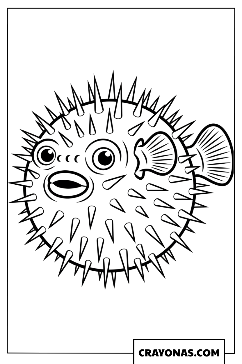 Puffer Fish Coloring Page