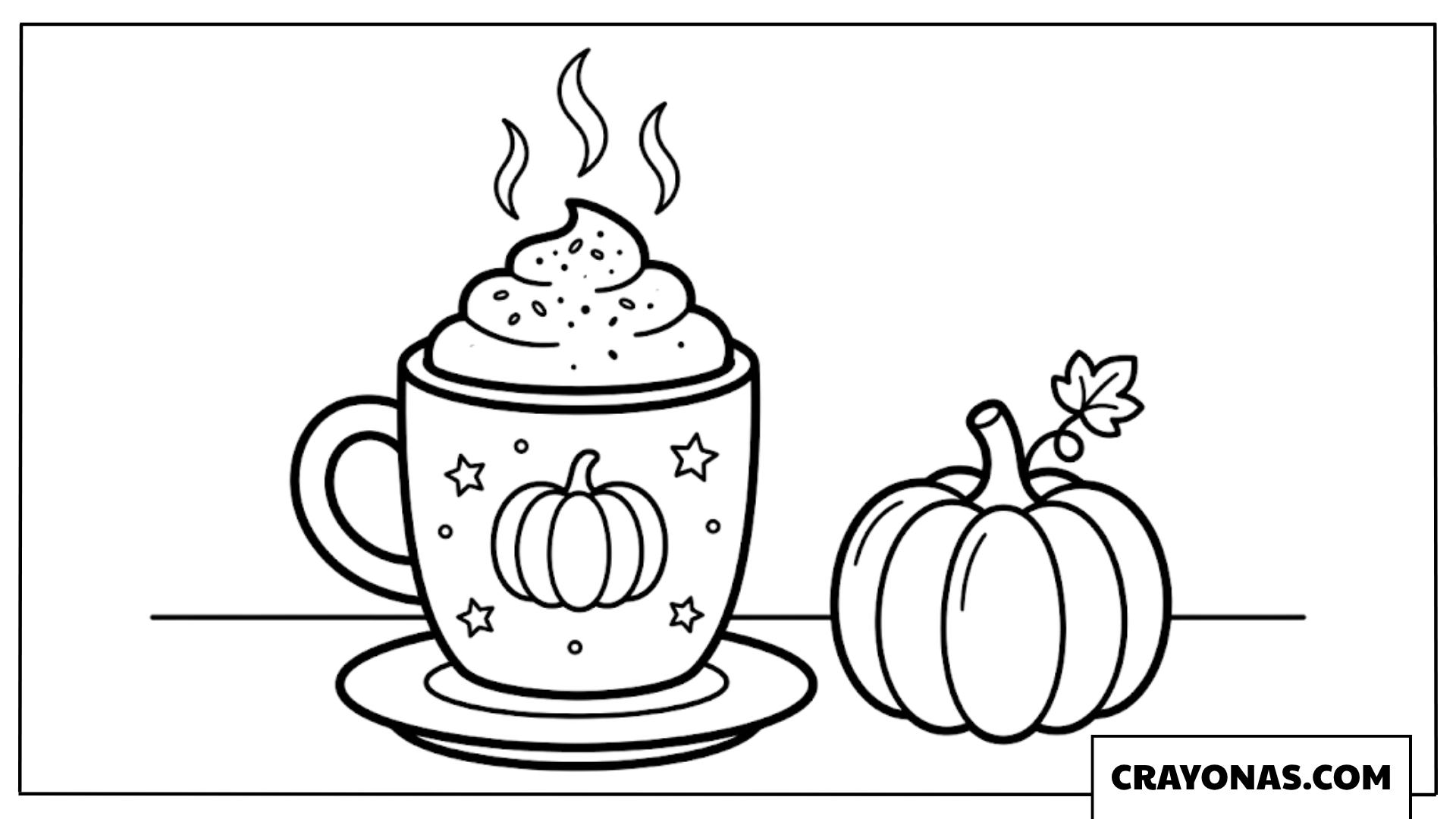 Pumpkin Spice Latte Coloring Page
