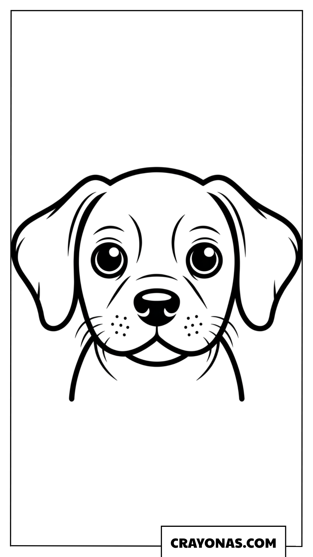 Puppy Face Close-Up Coloring Page