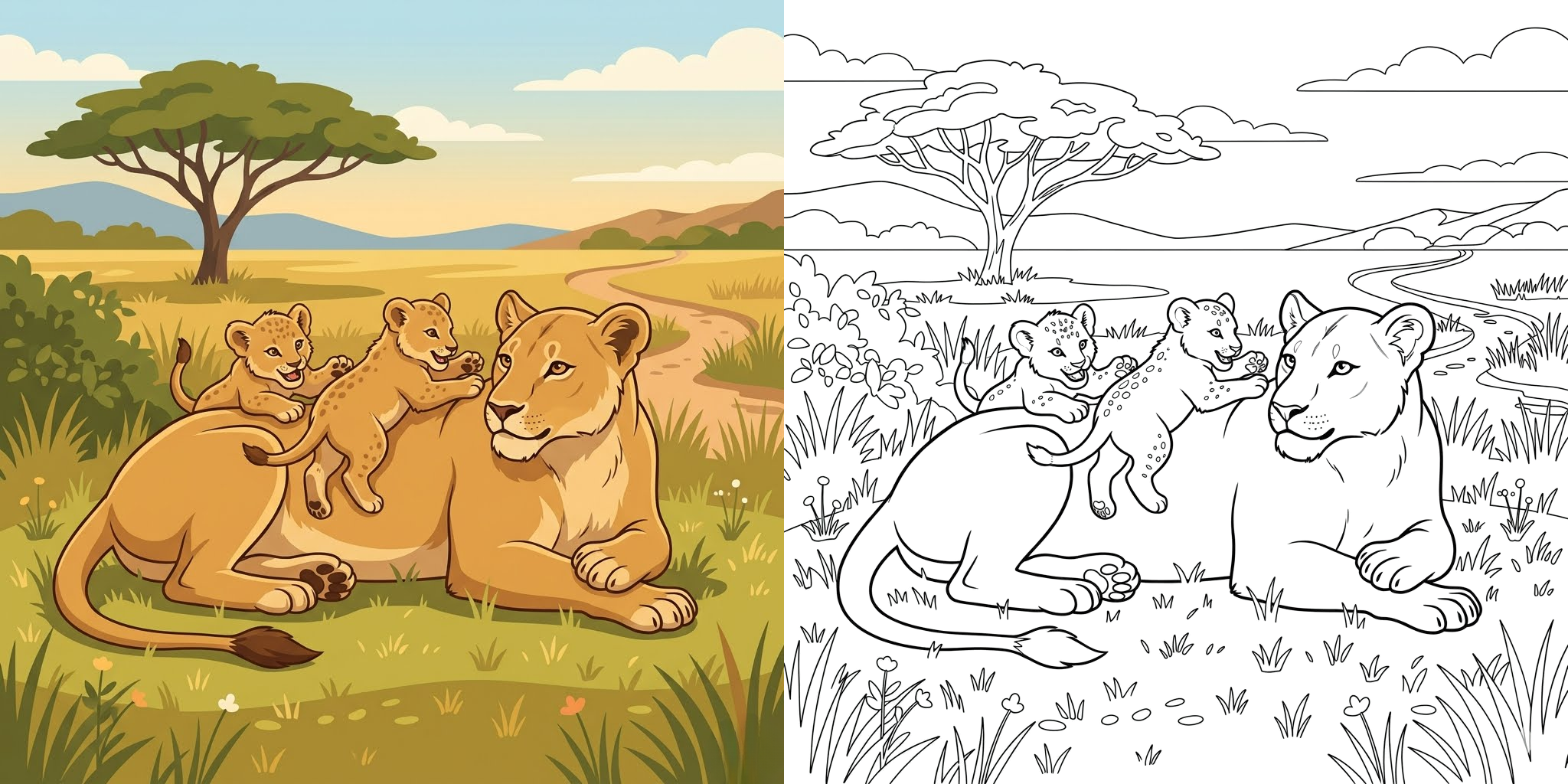 Realistic Lion Coloring Pages ft - 2
