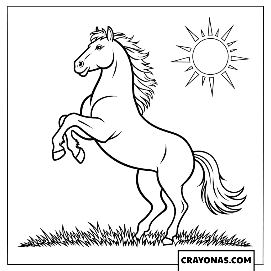 Rearing Horse Coloring Page