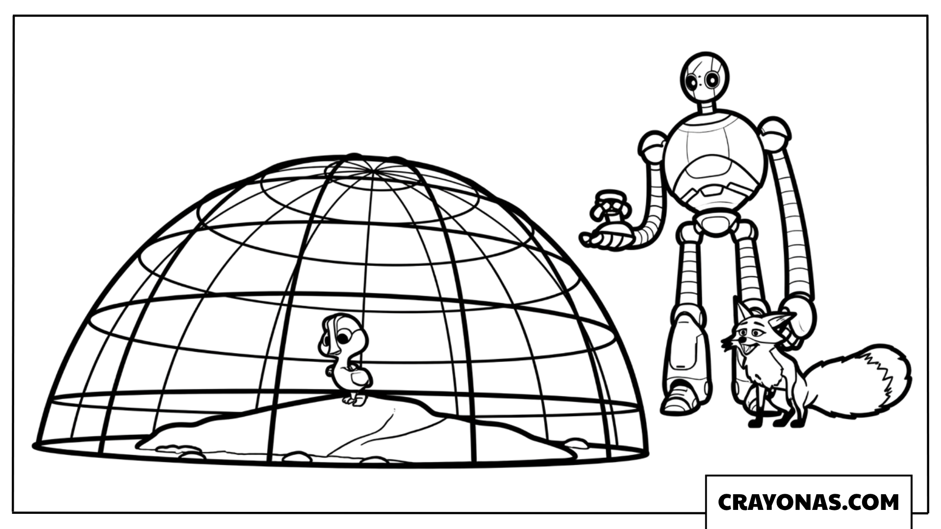 Roz Building Shelter Coloring Page