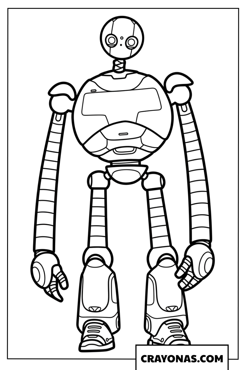 Roz Robot Coloring Page