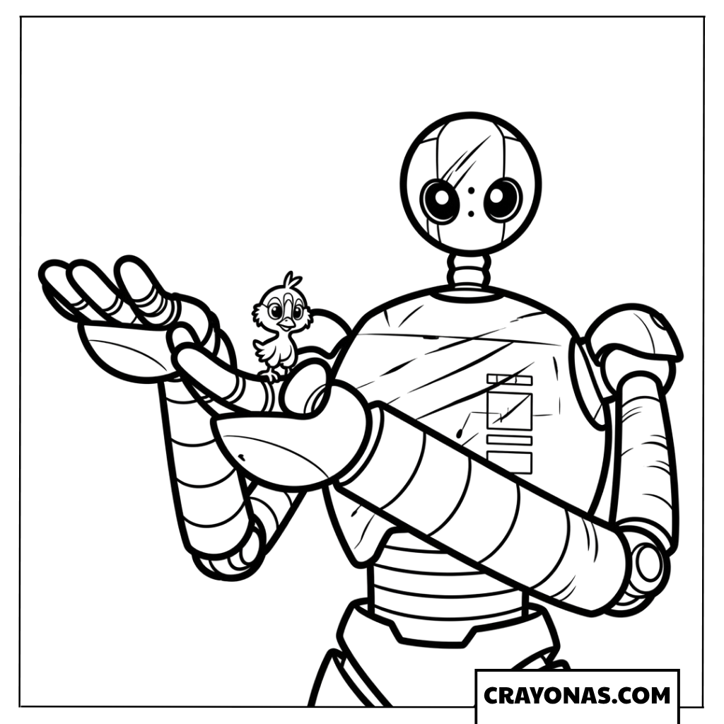 Roz and Baby Brightbill Coloring Page
