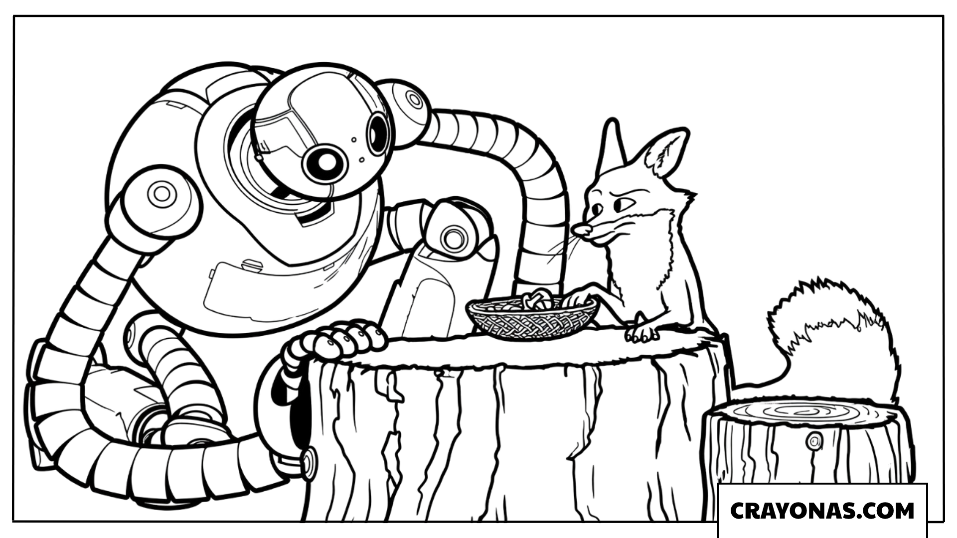 Roz and Fink Caring for Brightbill Coloring Page