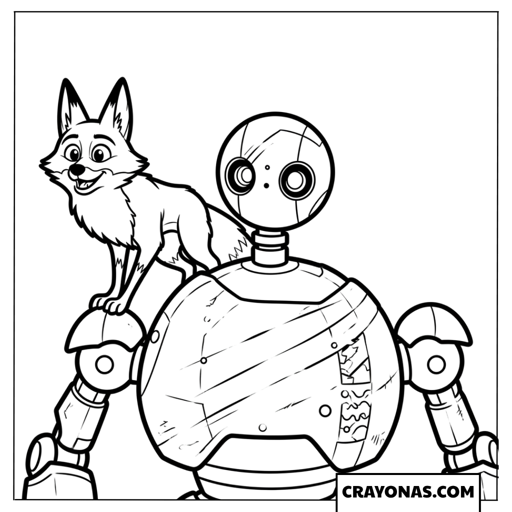Roz and Fink Friendship Coloring Page