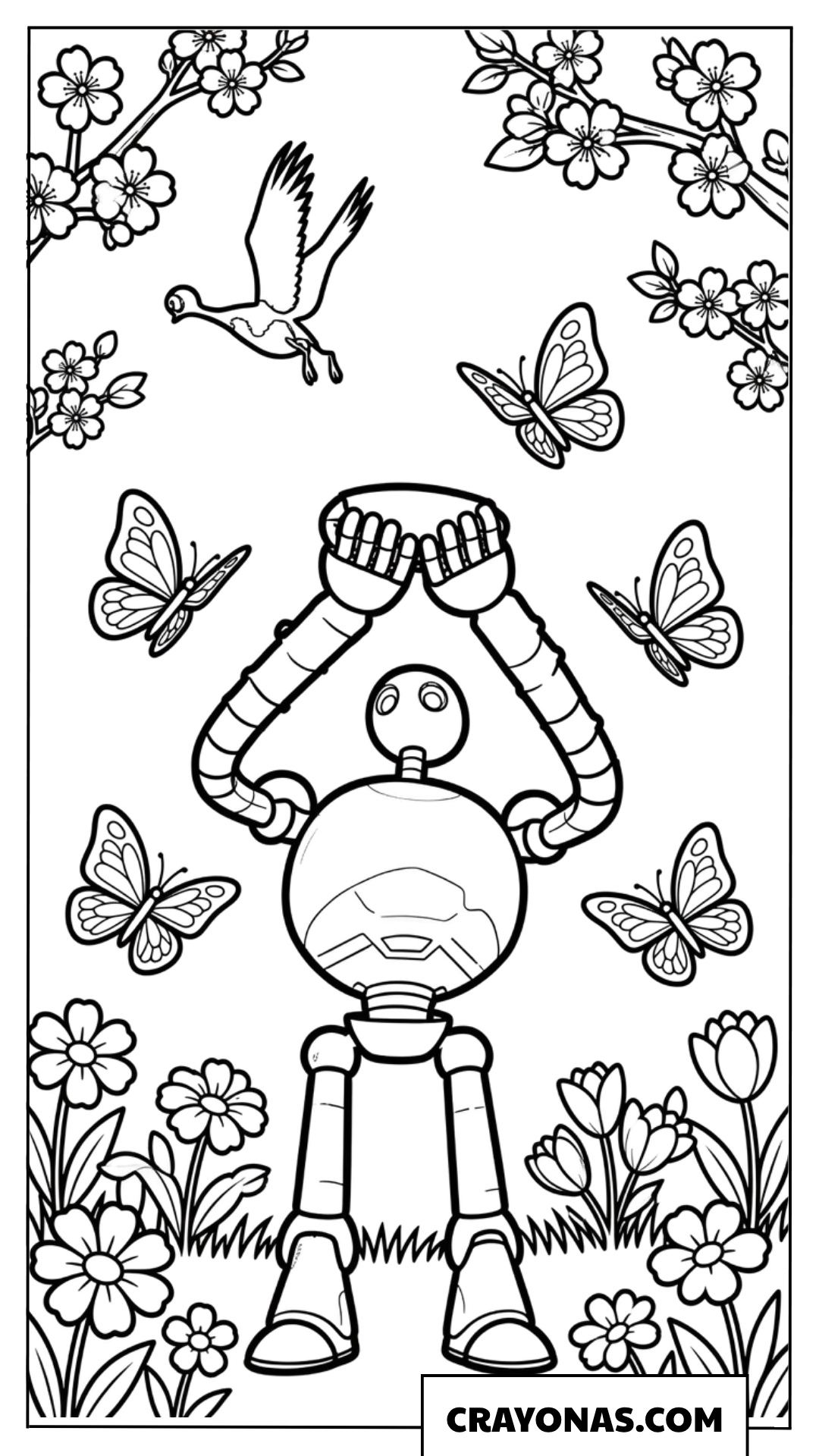 Roz in Spring Garden Coloring Page