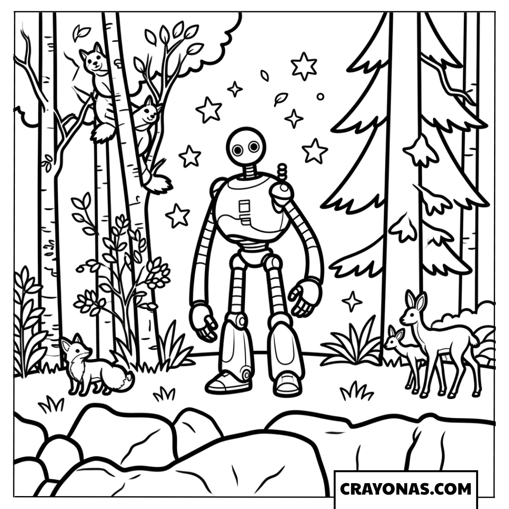 Roz in the Forest Coloring Page