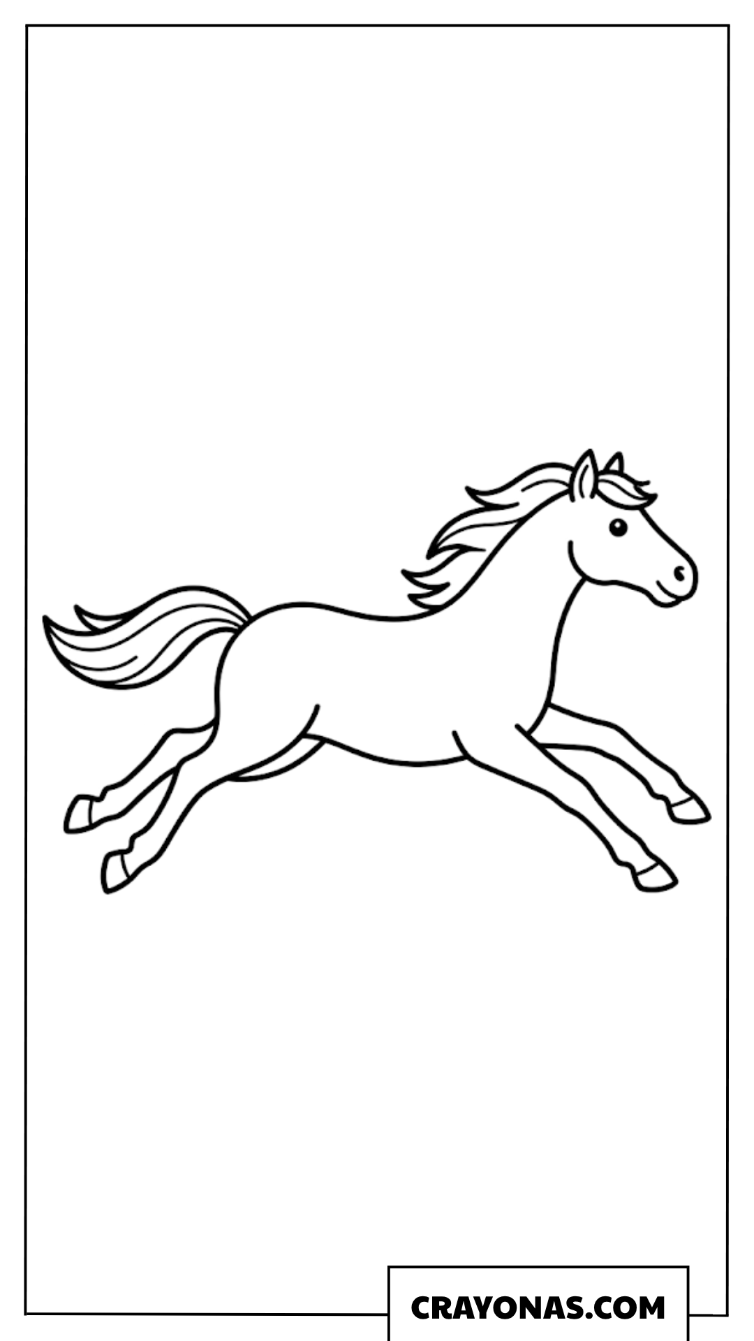 Running Horse Coloring Page