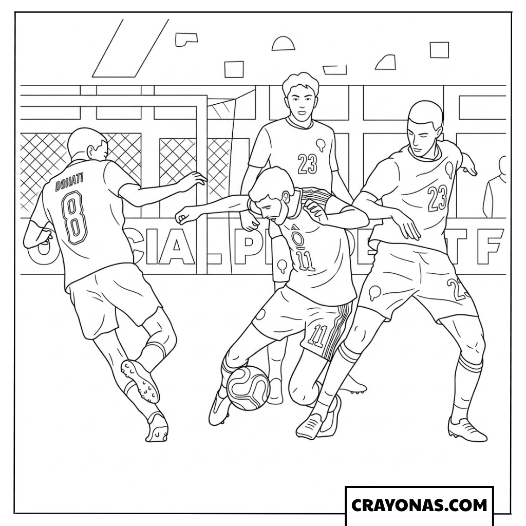 Ryan Christie Surrounded by Moroccan Midfielders Coloring Page