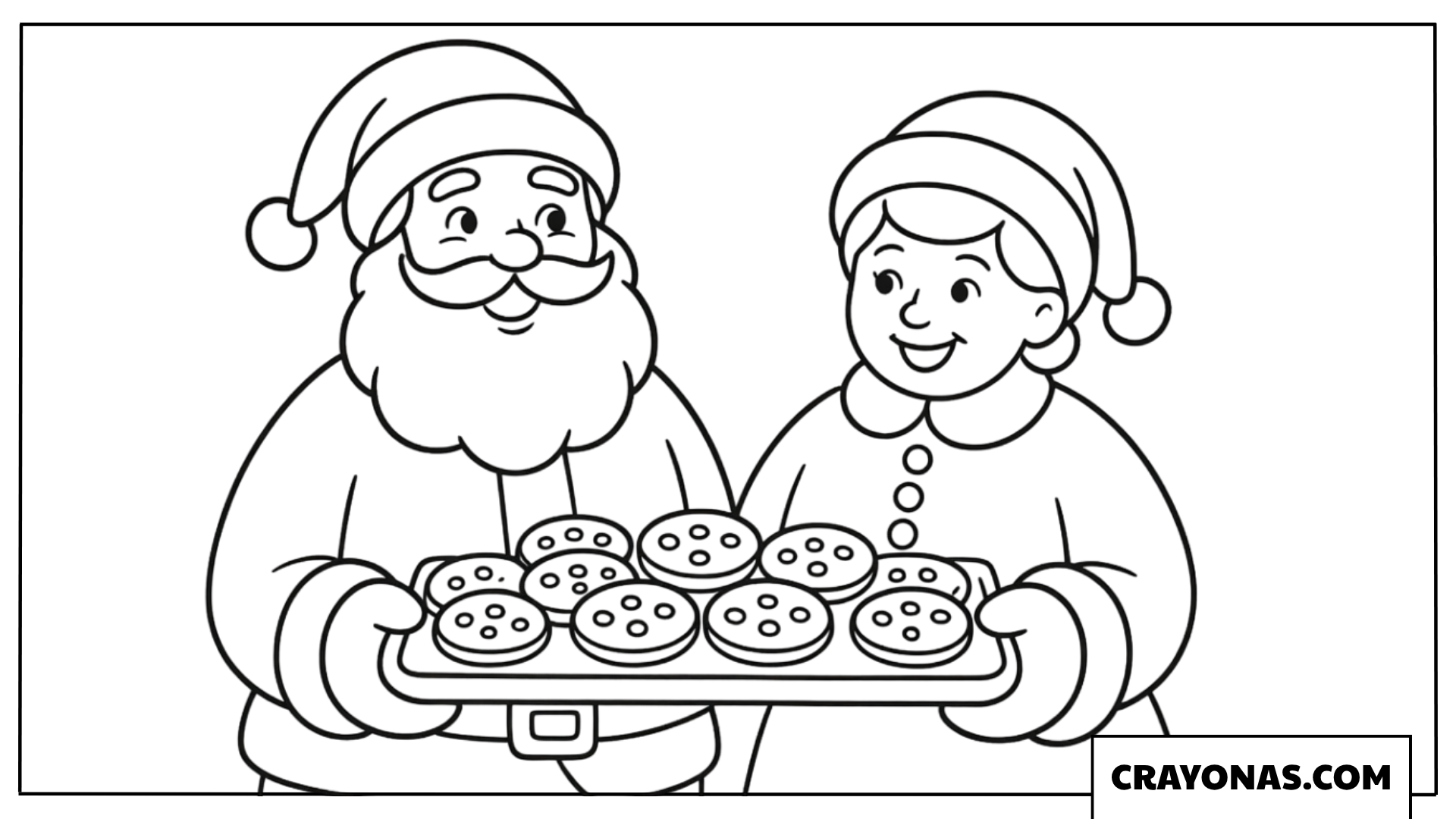 Santa and Mrs. Claus Coloring Page