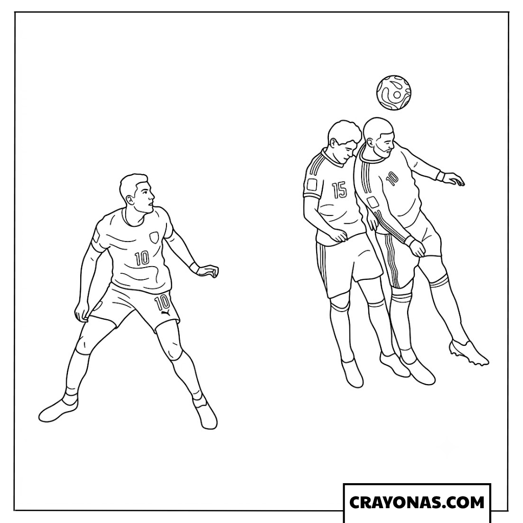 Santiago Gimenez and Guillermo Martinez Aerial Battle Coloring Page