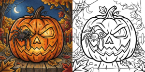 Scary Pumpkin Coloring Pages ft - 2