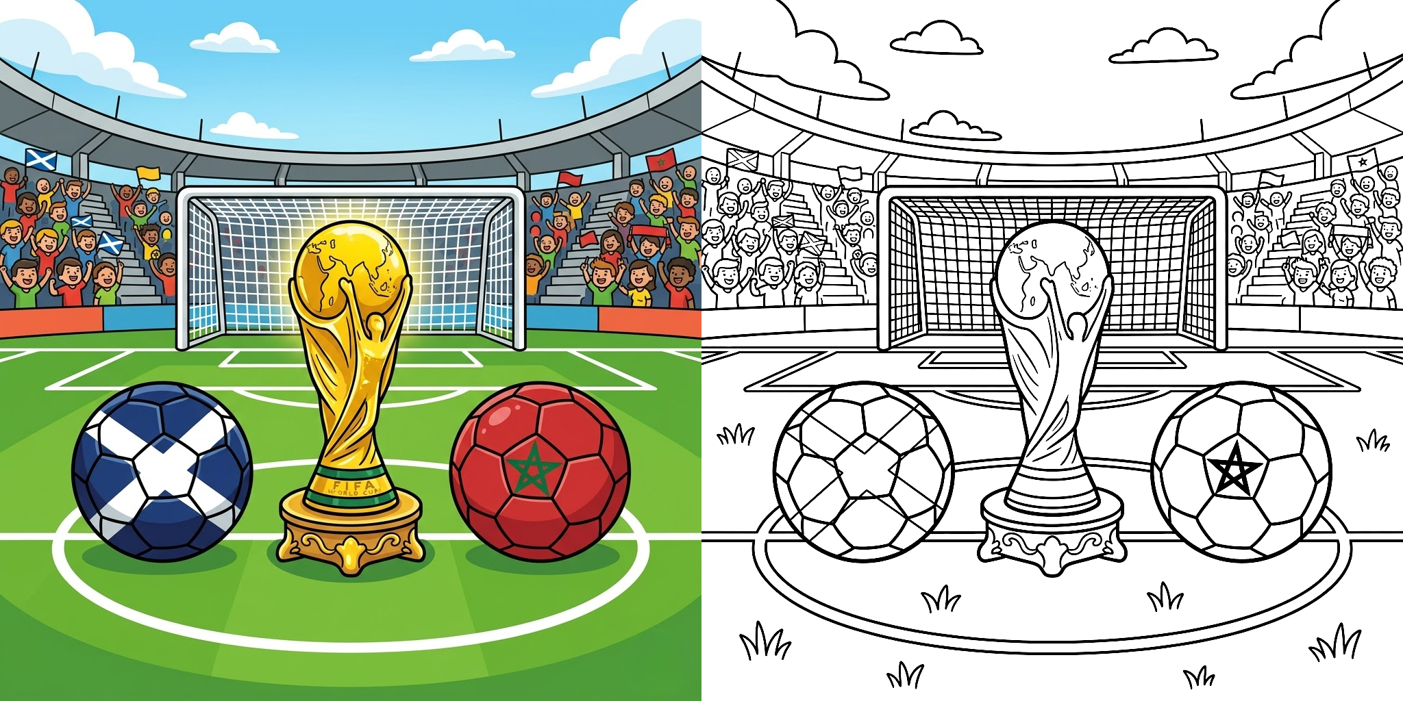 Scotland vs Morocco World Cup 2026 Coloring Pages ft - 20