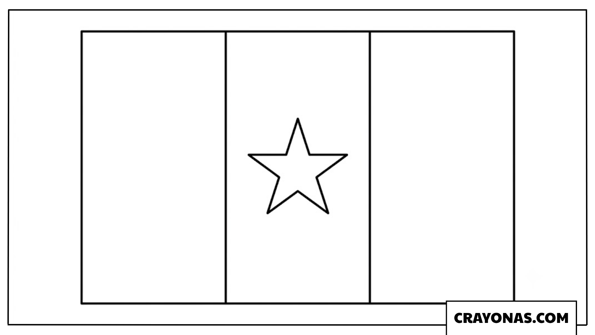 Senegal Flag Coloring Page