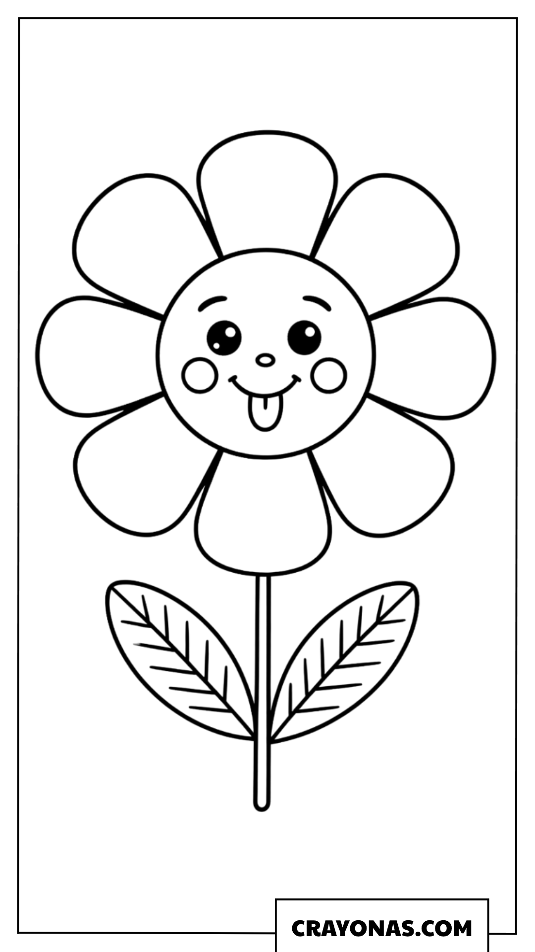 Silly Happy Daisy Coloring Page