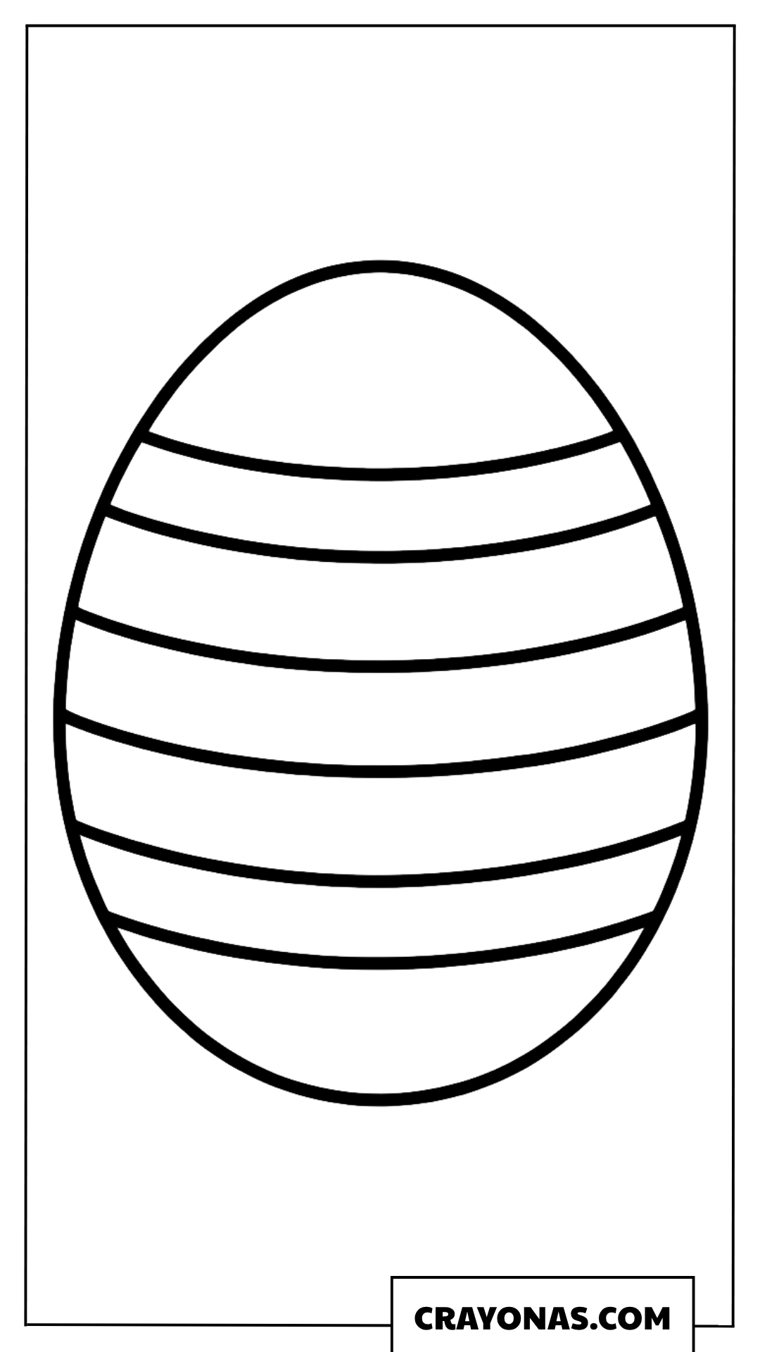 Simple Easter Egg Outline Coloring Page