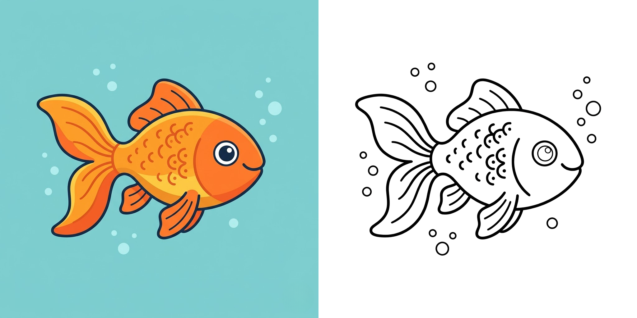 Simple Fish Coloring Pages ft - 2