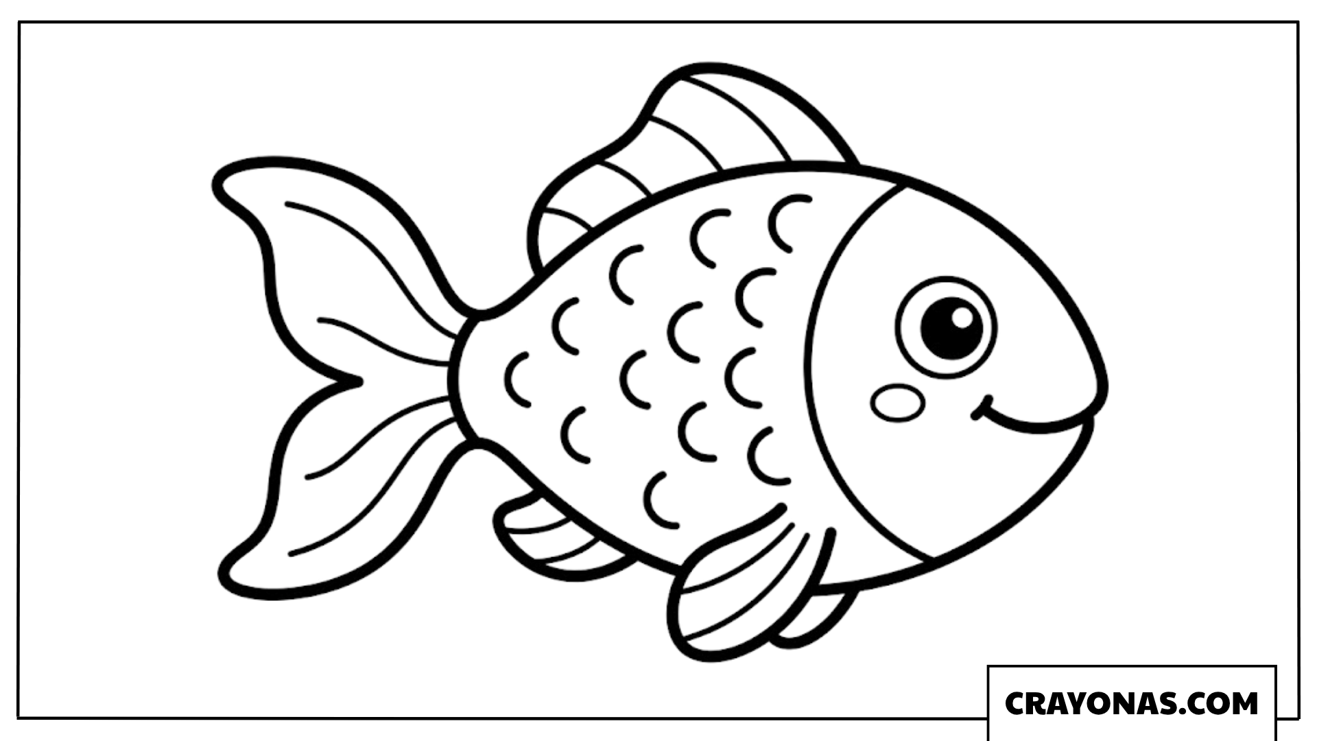 Simple Goldfish Coloring Page