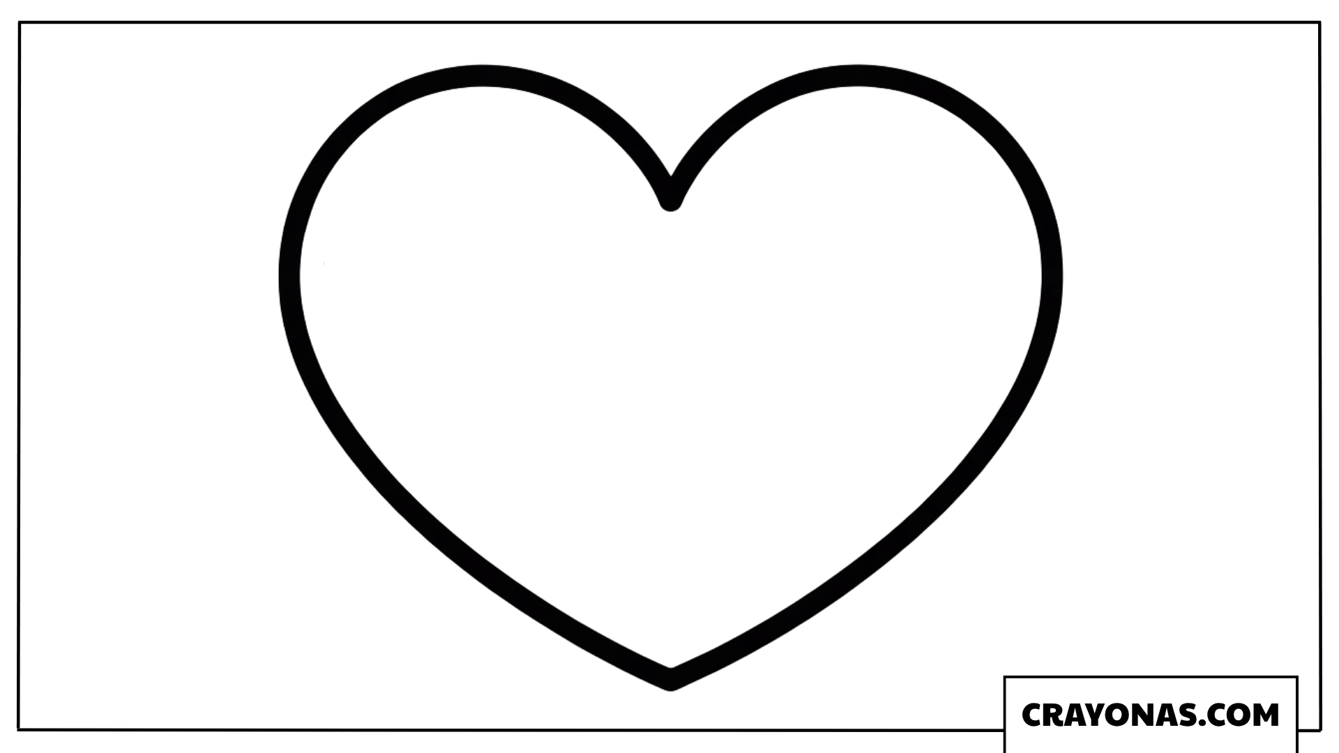 Simple Heart Coloring Page