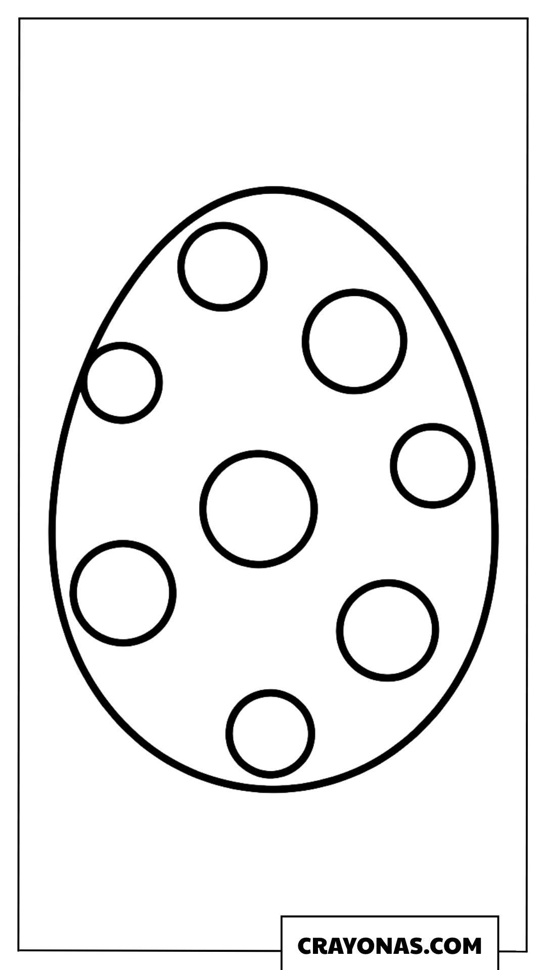 Simple Polka Dot Easter Egg Coloring Page