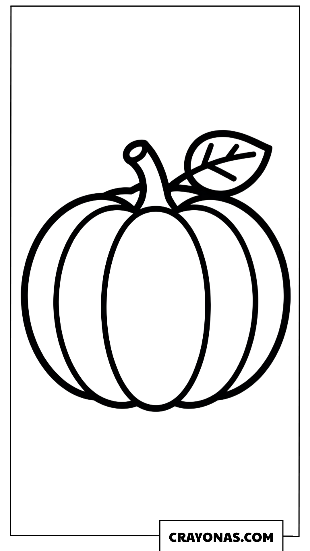 Simple Pumpkin Outline Coloring Page