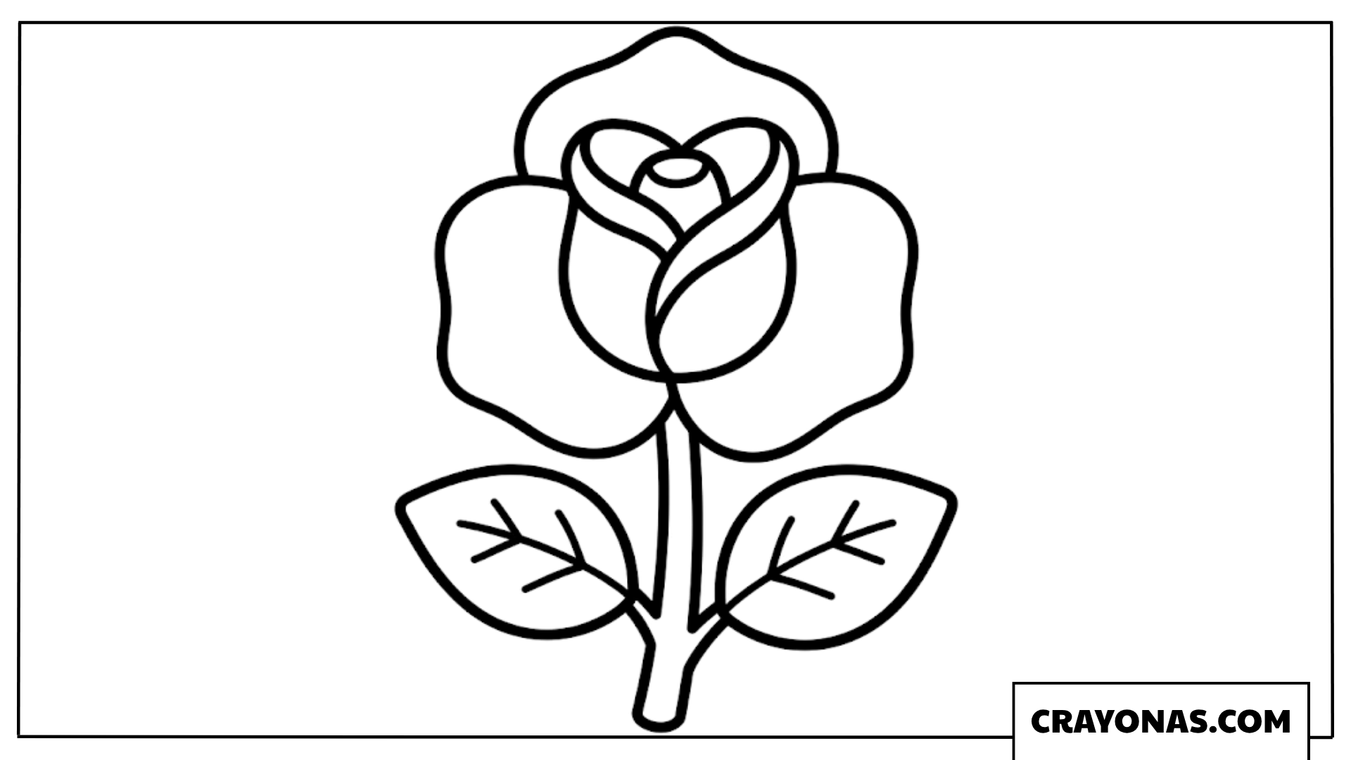 Simple Rose Coloring Page