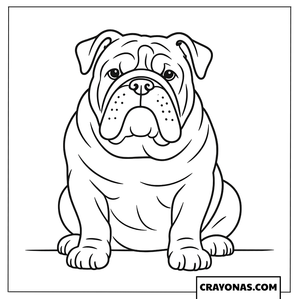 Sitting Pug Coloring Page