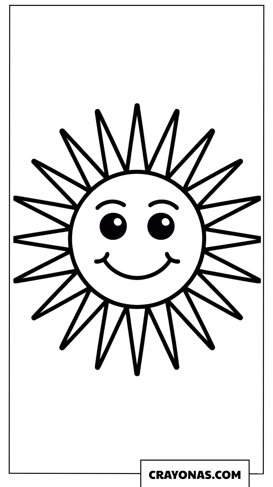 Smiling Sun Coloring Page