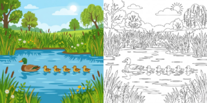 Spring Landscape Coloring Pages ft - 16