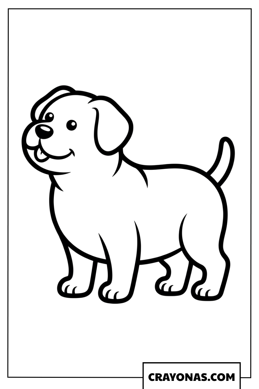 Standing Puppy Coloring Page