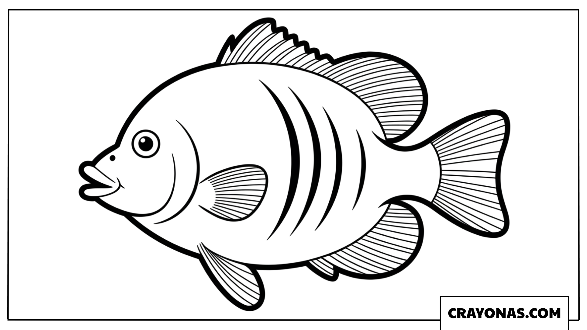 Striped Fish Coloring Page