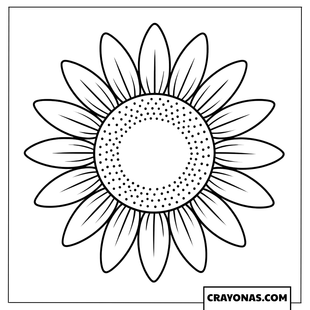 Sunflower Coloring Page