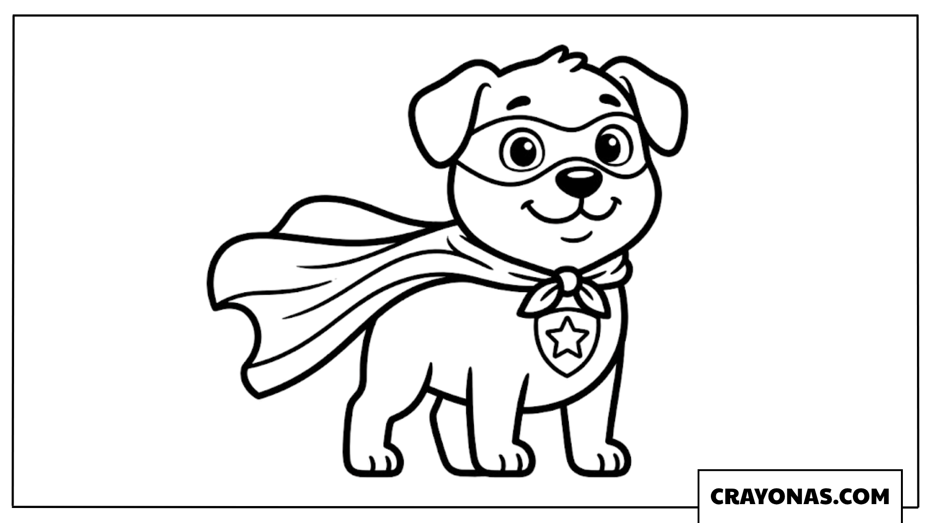 Superhero Dog Coloring Page