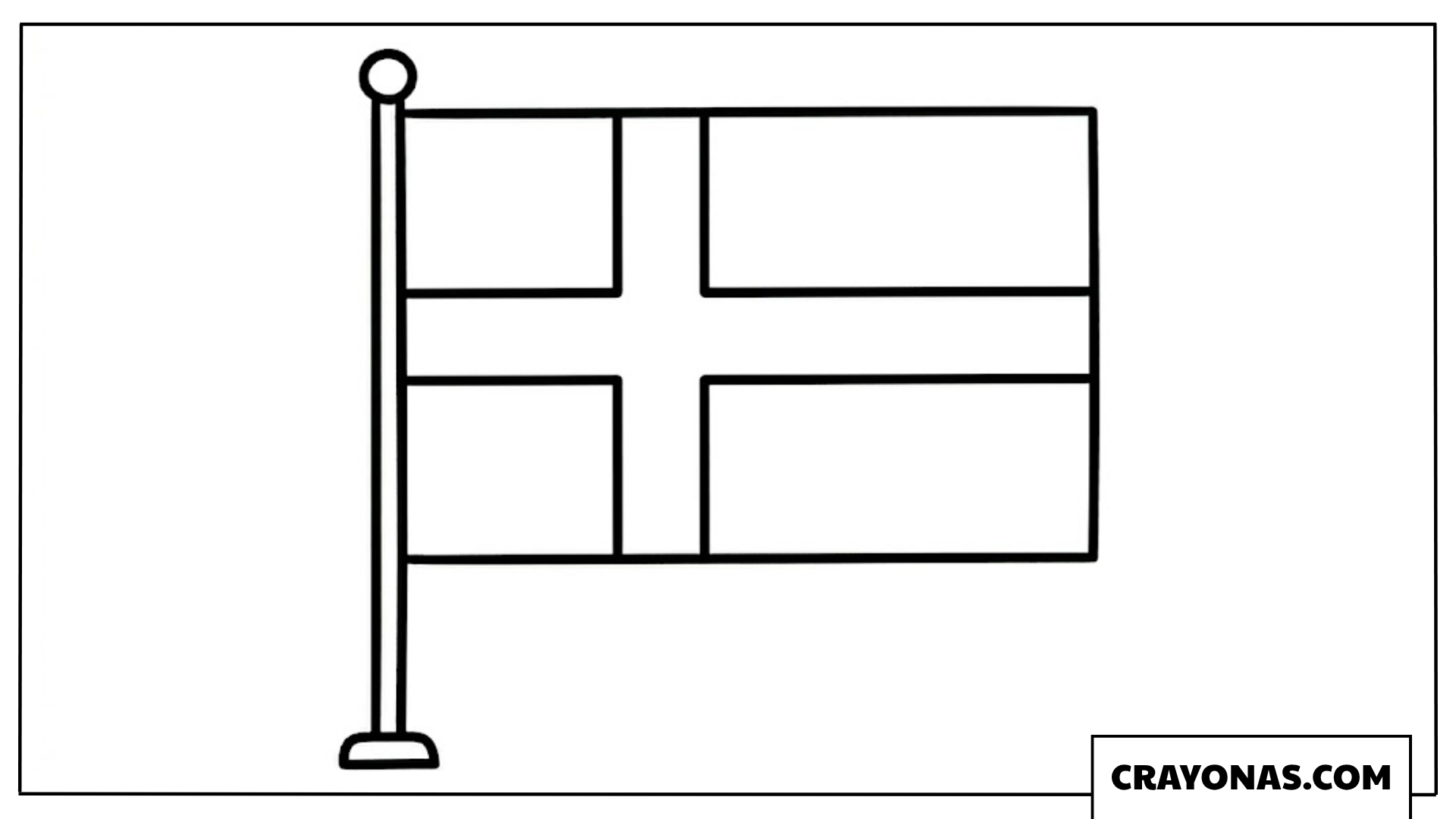 Sweden Flag Coloring Page