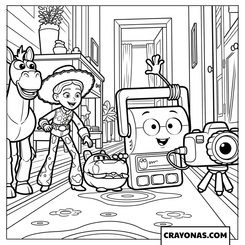 Toy Story Group Adventure Coloring Page