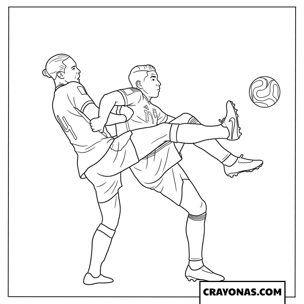 Virgil van Dijk vs Viktor Gyokeres Duel Coloring Page