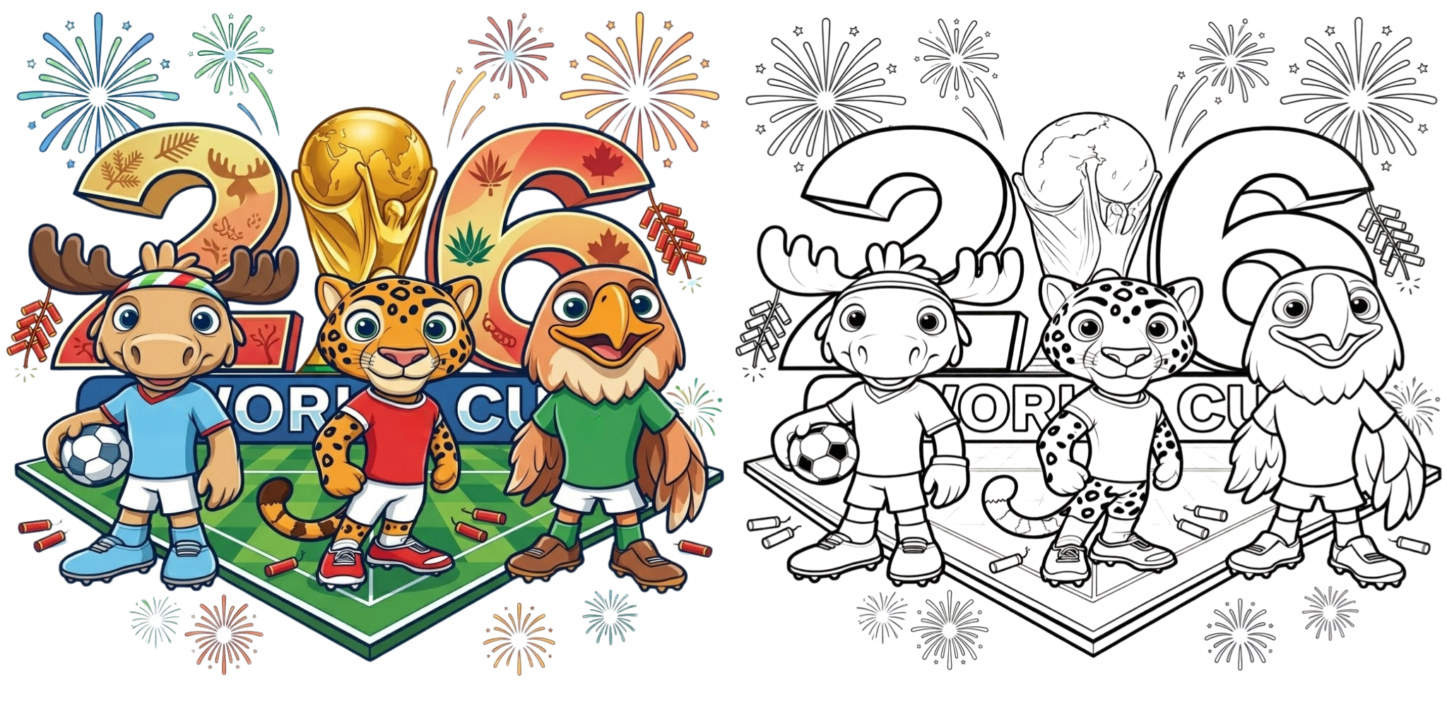 World Cup 2026 Opening Ceremony Coloring Pages ft - World Cup 2026 Opening Ceremony Coloring Pages ft