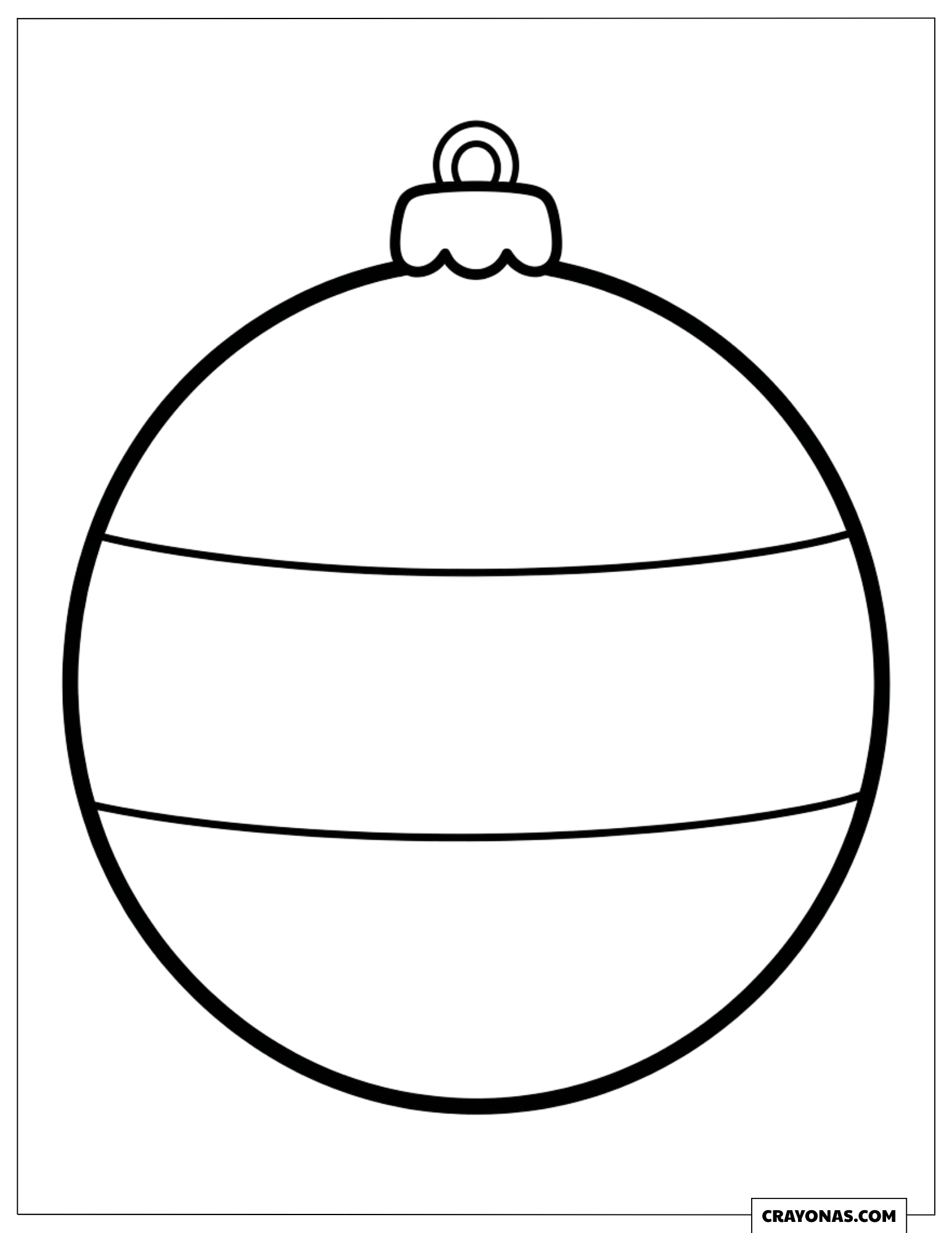 Simple Giant Christmas Ornament Coloring Page