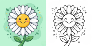 spring flower coloring pages ft - 5