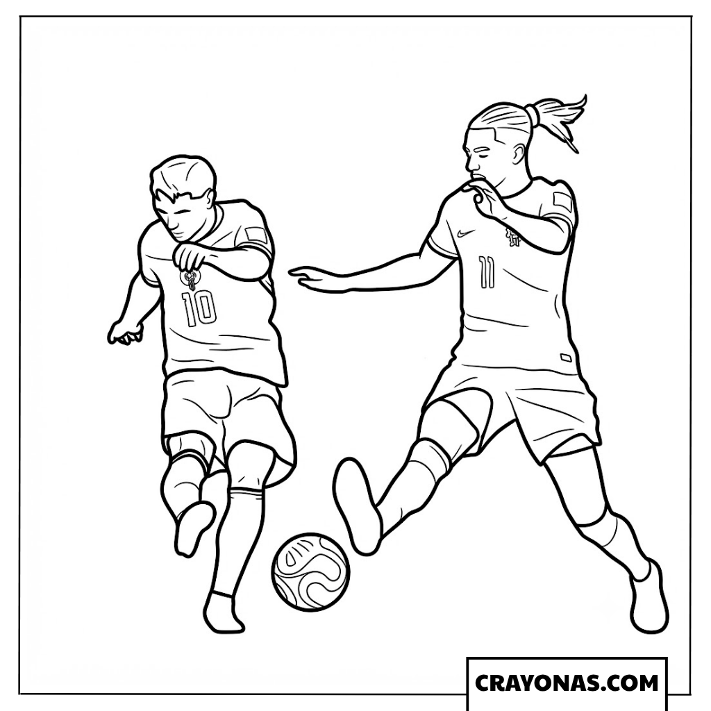 Anass Zaroury Shot vs Olise Block Coloring Page