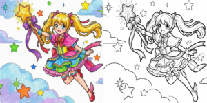 Anime Girl Coloring Pages ft - 5