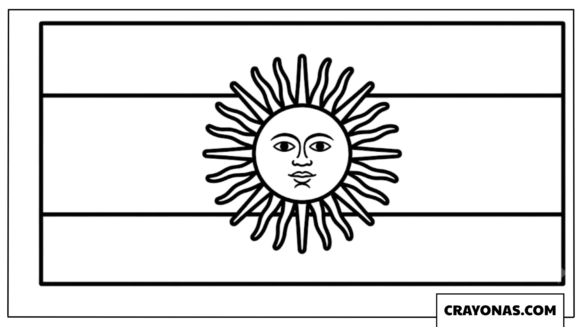 Argentina Flag Coloring Page