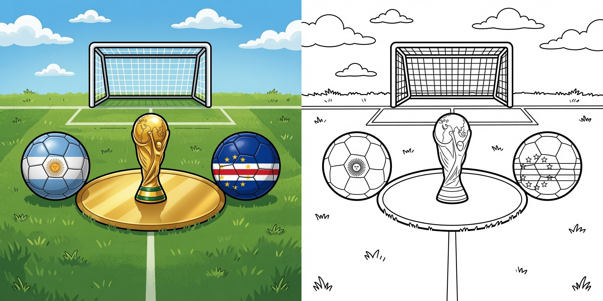 Argentina vs Cape Verde World Cup 2026 Coloring Pages ft - 7