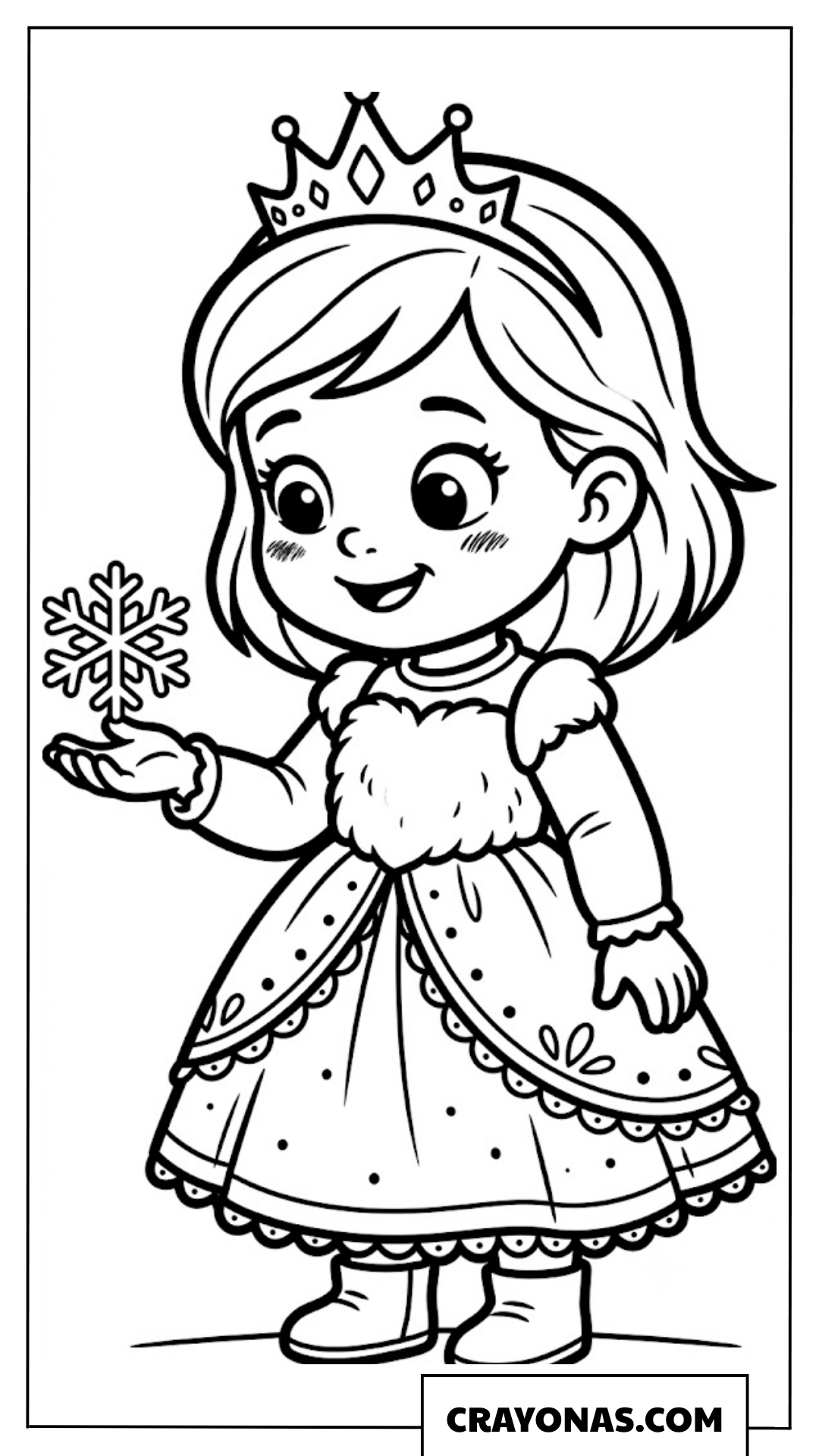 Baby Ice Princess Coloring Page